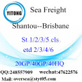 Шаньтоу порт морские грузовые перевозки, Доставка в Брисбен